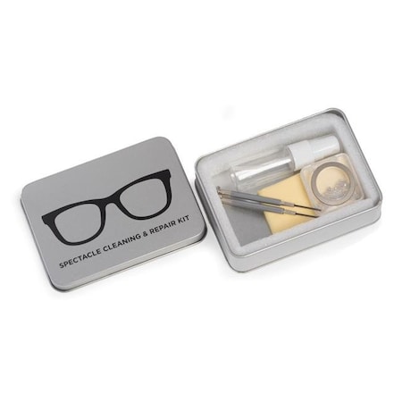 Bey Berk International Bey-Berk International UC201 Eye Glass Cleaning & Repair Kit in Metal Case; Silver - 60 Piece UC201
